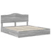 Cadru de pat cu sertar Gri Sonoma 200 x 200 cm Lemn compozit - WALTI WALTI