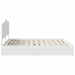 Pat cu storage cu headboard Alb 180 x 200 cm Lemn compozit - WALTI WALTI