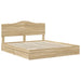 Pat cu storage Stejar Sonoma 180 x 200 cm Lemn compozit - WALTI WALTI