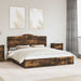 Pat cu storage Stejar fumuriu 180 x 200 cm Lemn compozit - WALTI WALTI