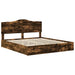 Pat cu storage Stejar fumuriu 180 x 200 cm Lemn compozit - WALTI WALTI