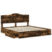 Pat cu storage Stejar fumuriu 180 x 200 cm Lemn compozit - WALTI WALTI