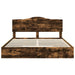 Pat cu storage Stejar fumuriu 180 x 200 cm Lemn compozit - WALTI WALTI