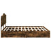 Pat cu storage Stejar fumuriu 180 x 200 cm Lemn compozit - WALTI WALTI
