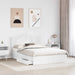 Pat cu storage cu headboard Alb 160 x 200 cm Lemn compozit - WALTI WALTI