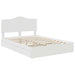 Pat cu storage cu headboard Alb 160 x 200 cm Lemn compozit - WALTI WALTI