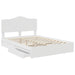 Pat cu storage cu headboard Alb 160 x 200 cm Lemn compozit - WALTI WALTI