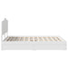 Pat cu storage cu headboard Alb 160 x 200 cm Lemn compozit - WALTI WALTI