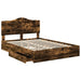 Pat cu storage Stejar fumuriu 160 x 200 cm Lemn compozit - WALTI WALTI