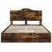 Pat cu storage Stejar fumuriu 160 x 200 cm Lemn compozit - WALTI WALTI