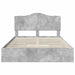 Cadru de pat cu sertar Gri din beton 150 x 200 cm Lemn compozit - WALTI WALTI
