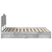 Cadru de pat cu sertar Gri din beton 150 x 200 cm Lemn compozit - WALTI WALTI