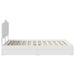 Pat cu storage cu headboard Alb 140 x 200 cm Lemn compozit - WALTI WALTI