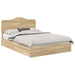 Pat cu storage Stejar Sonoma 140 x 200 cm Lemn compozit - WALTI WALTI