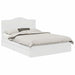 Pat cu storage cu headboard Alb 140 x 190 cm Lemn compozit - WALTI WALTI