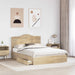 Pat cu storage Stejar Sonoma 140 x 190 cm Lemn compozit - WALTI WALTI