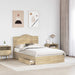 Pat cu storage Stejar Sonoma 135 x 190 cm Lemn compozit - WALTI WALTI