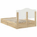 Pat cu storage Stejar Sonoma 135 x 190 cm Lemn compozit - WALTI WALTI