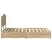 Pat cu storage Stejar Sonoma 135 x 190 cm Lemn compozit - WALTI WALTI