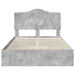 Cadru de pat cu sertar Gri din beton 135 x 190 cm Lemn compozit - WALTI WALTI