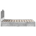 Cadru de pat cu sertar Gri din beton 135 x 190 cm Lemn compozit - WALTI WALTI