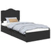 Pat cu storage cu sertar Negru 100 x 200 cm Lemn prelucrat - WALTI WALTI