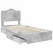 Cadru de pat cu sertar Gri din beton 90 x 190 cm Lemn compozit - WALTI WALTI