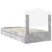Cadru de pat cu sertar Gri din beton 90 x 190 cm Lemn compozit - WALTI WALTI