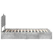 Cadru de pat cu sertar Gri din beton 90 x 190 cm Lemn compozit - WALTI WALTI