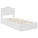 Cadru de pat cu sertar Alb 75 x 190 cm Lemn compozit - WALTI WALTI