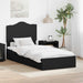 Cadru de pat cu sertar Negru 75 x 190 cm Lemn compozit - WALTI WALTI
