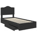 Cadru de pat cu sertar Negru 75 x 190 cm Lemn compozit - WALTI WALTI