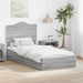 Cadru de pat cu sertar Gri Sonoma 75 x 190 cm Lemn compozit - WALTI WALTI