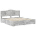 Cadru de pat cu sertar Gri din beton 200 x 200 cm Lemn compozit - WALTI WALTI