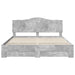 Cadru de pat cu sertar Gri din beton 200 x 200 cm Lemn compozit - WALTI WALTI