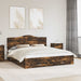 Cadru de pat Stejar fumuriu 200 x 200 cm Lemn compozit - WALTI WALTI