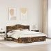 Cadru de pat Stejar fumuriu 200 x 200 cm Lemn compozit - WALTI WALTI