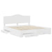 Cadru de pat cu headboard Alb 180 x 200 cm Lemn compozit - WALTI WALTI