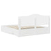 Cadru de pat cu headboard Alb 180 x 200 cm Lemn compozit - WALTI WALTI