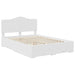 Cadru de pat cu headboard Alb 160 x 200 cm Lemn compozit - WALTI WALTI