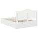 Cadru de pat cu headboard Alb 160 x 200 cm Lemn compozit - WALTI WALTI