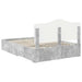Cadru de pat cu sertar Gri din beton 150 x 200 cm Lemn compozit - WALTI WALTI
