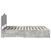 Cadru de pat cu sertar Gri din beton 150 x 200 cm Lemn compozit - WALTI WALTI