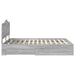 Cadru de pat cu headboard Gri Sonoma 150 x 200 cm Lemn compozit - WALTI WALTI