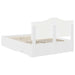 Cadru de pat cu headboard Alb 140 x 200 cm Lemn compozit - WALTI WALTI
