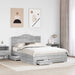 Cadru de pat cu headboard Gri Sonoma 140 x 200 cm Lemn compozit - WALTI WALTI