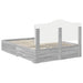 Cadru de pat cu headboard Gri Sonoma 140 x 200 cm Lemn compozit - WALTI WALTI