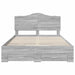 Cadru de pat cu headboard Gri Sonoma 140 x 200 cm Lemn compozit - WALTI WALTI