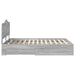 Cadru de pat cu headboard Gri Sonoma 140 x 200 cm Lemn compozit - WALTI WALTI