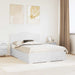 Cadru de pat cu headboard Alb 140 x 190 cm Lemn compozit - WALTI WALTI